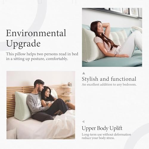 Headboard Pillow Queen, Bed Wedge Pillow Headboard Headrest - Image 5