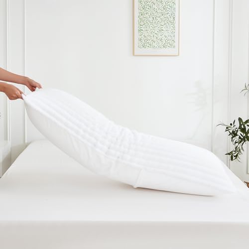 Full Body Pillow with Fluffy Stripe Faux Fur Removable Cover, Long Bed Pillow - Image 5