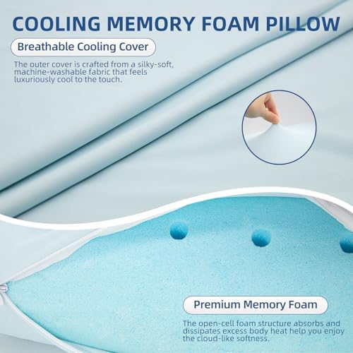 HIMOON Memory Foam Pillow Queen Size - Image 2