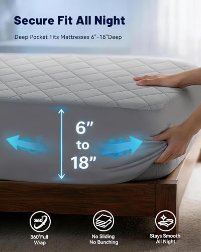 Cooling Mattress Pad for Hot Sleepers 3xBreathable Protecter Queen - Image 6
