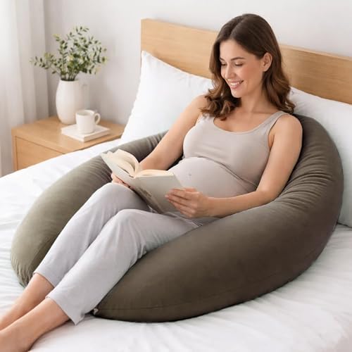 Pregnancy Pillow for Side Sleeping, 74 Inch C Shaped Long Body Pillow, Sleep - Image 6