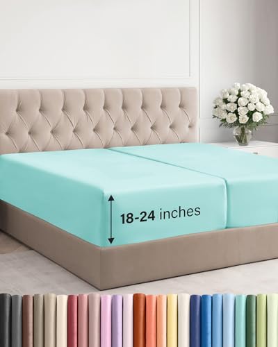CGK Linens Extra Deep Split King Fitted Sheet Only by CGKUnlimited