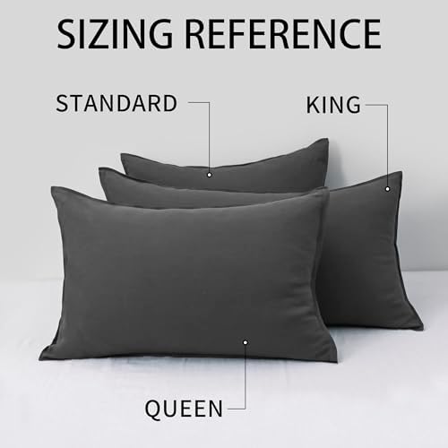 CHUFFED Linen Pillow Cases 2 Pack 100% Linen King Size Pillowcases, Breathable - Image 5