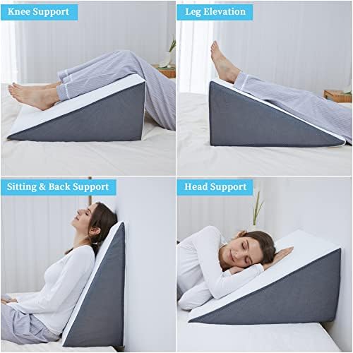 Bed Wedge Pillow for Sleeping 24x24x8 Inch, Elevated Support - Image 4