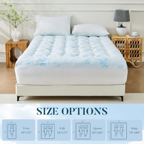 King Mattress Topper, Cooling Gel Memory Foam Topper - Image 7