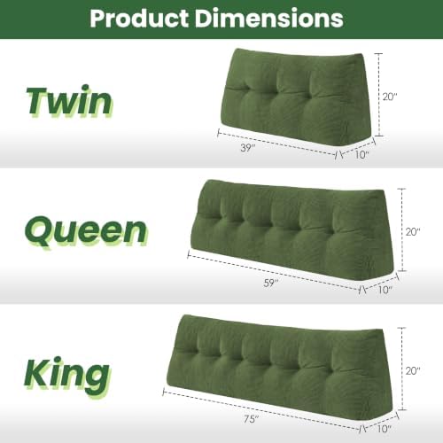 Headboard Pillow Queen, Triangle Bed Wedge Pillow - Image 2