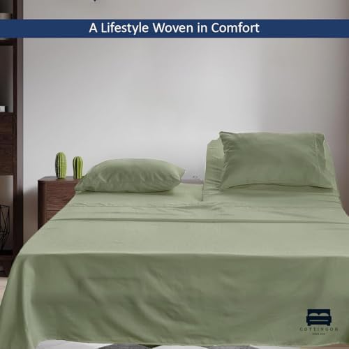 4 Piece Flex Head King Sheet Set 34" Top, 100% Egyptian Cotton - Image 4