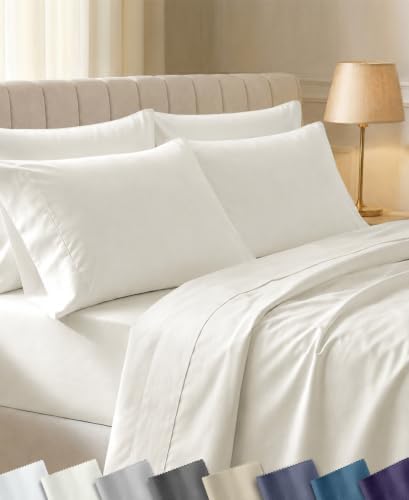 California Design Den 100% Cotton Sateen King Sized Sheets by CaliforniaDesignDen