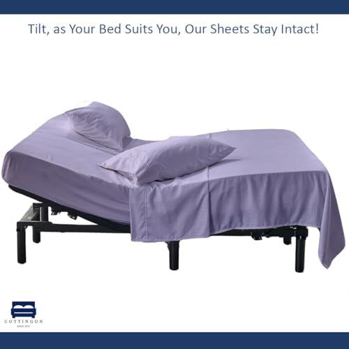 4 Piece Flex Head King Sheet Set 34" Top, 100% Egyptian Cotton - Image 6