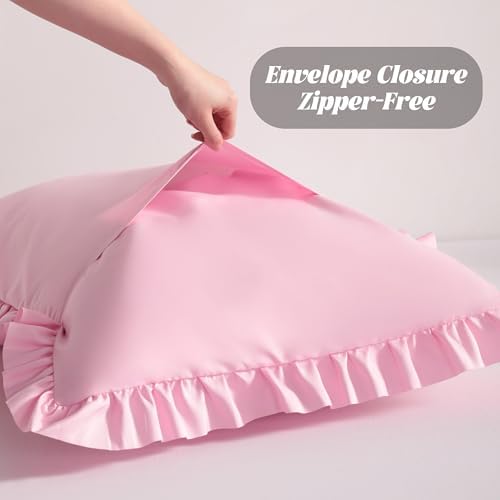 BEDSUM Queen Ruffled Pillow Shams - Image 5