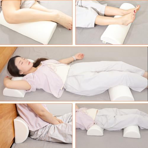 2PCS Knee Pillow for Sleeping, Half Moon Bolster Pillow for Neck, Ankle Foot & - Image 5