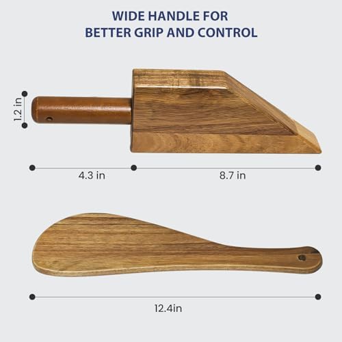 Mattress Lifter Tool for Changing Sheets and Bed Skirts, Acacia Wood - Image 5