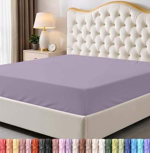 Twin Fitted Sheet, Ultra Soft Fits Up to 15 Inch Deep Pocket by UTOPIABEDDING
