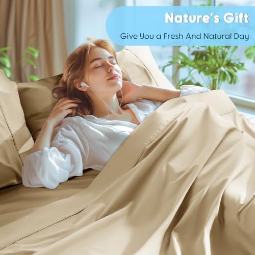 SONORO KATE 1000 Series 100% Egyptian Cotton Queen Sheets, Extra Deep Pocket - Image 4