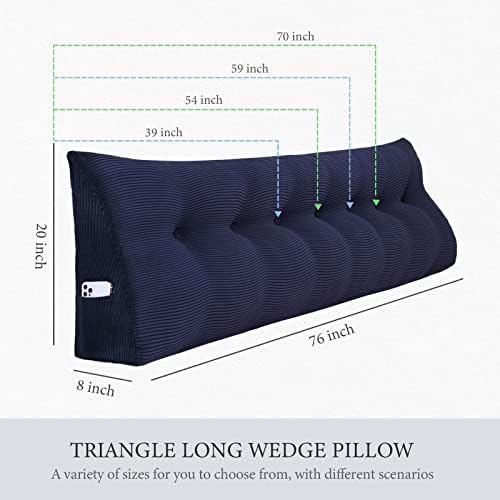 Fully Stuffed Thicken Headboard Pillow Queen Padded Headboard Soft and Firm - Image 4
