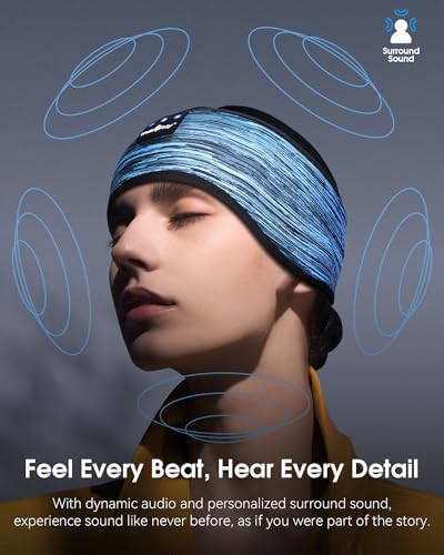 MUSICOZY Sleep Headphones Bluetooth Headband Headphones - Image 4