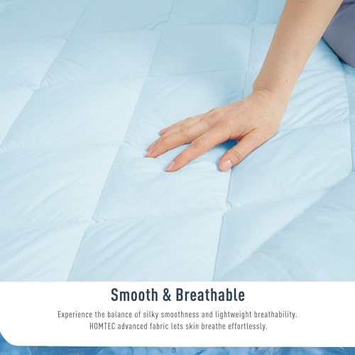 King Mattress Pad Cooling & Breathable -Fitted Deep Pocket 18-22 Inches - Image 6