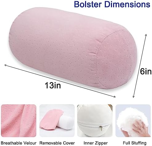 1 MIDDLE ONE Round Cylinder Bolster Pillow - Image 2