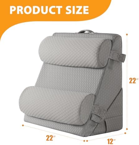 Ruqmuis Wedge Pillow Set for After Surgery, Incline Pillow Wedge for Headboard - Image 3