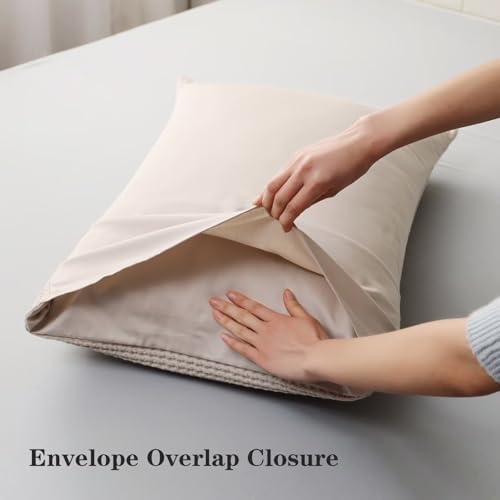 100% Cotton Waffle Pillow Shams King Size Set of 2 - Image 4