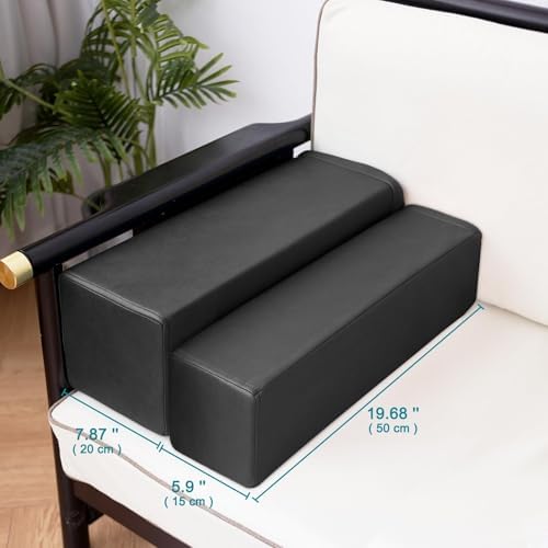 2 Pack Couch Arm Rest Pillow, High Density Foam Armrest Cushion, Removable & - Image 4