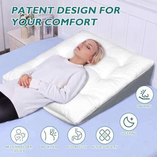 Extra Wide Bed Wedge Pillow, Soft Top - Image 6