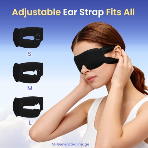 100 Packs Disposable Sleep Masks Bulk, Soft Eyemasks Adjustable - Image 6