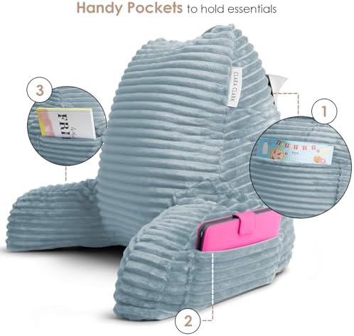 Clara Clark Reading Pillow for Bed Adult – Back Pillow for Sitting in Bed - Image 2