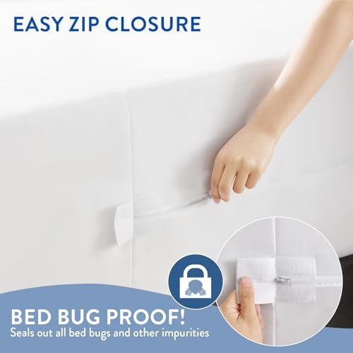 SureFit Queen Mattress Encasement Zippered, 100% Waterproof Top Protector - Image 5