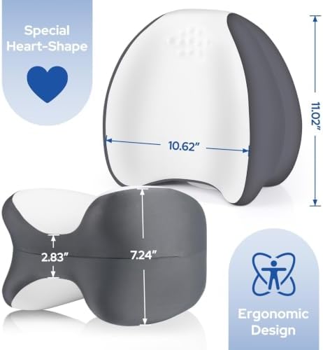 Knee Pillow for Side Sleepers, Memory Foam Leg Pillow - Image 4