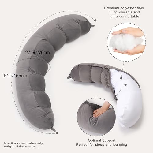 Peallow – Long Round Body Pillow - Image 3