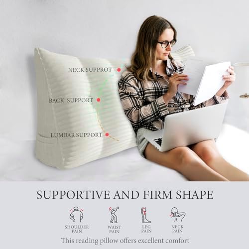 Headboard Pillow Queen, Bed Wedge Pillow Headboard Headrest - Image 2