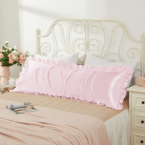 Blush Pink Satin Pillowcases Body Pillow - Image 2