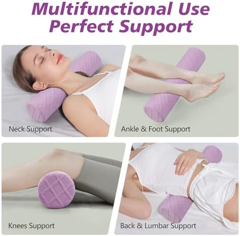 Cozyhealth Cervical Roll Pillow, Medium Soft Memory Foam Neck Round Pillow - Image 7