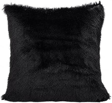 REAFORT Long Hair Faux Fur Euro Sham Cover 26"x26", Hidden Zipper by Reafort