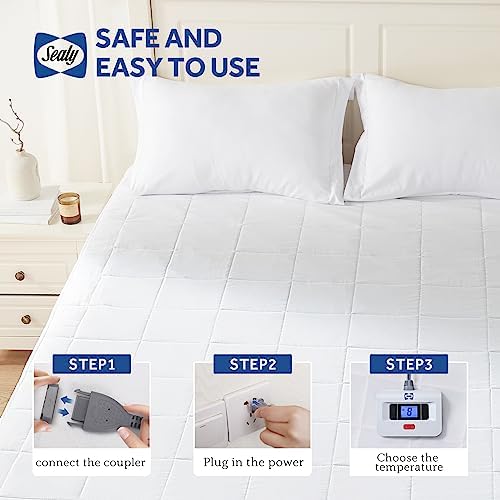 Sealy Electric Mattress Pad Full Size 10 Heat Settings Machine Washable - Image 6