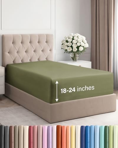 CGK Linens Deep Twin XL Fitted Sheet by CGKUnlimited