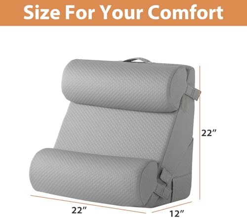 BIEEZZK 4PCS Wedge Pillow Set for After Surgery, Back Pillow for Bed Sitting up - Image 3