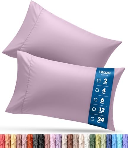 Pillow Cases Standard Set of 2, Ultra Soft Comfy Pillow Covers by UTOPIABEDDING