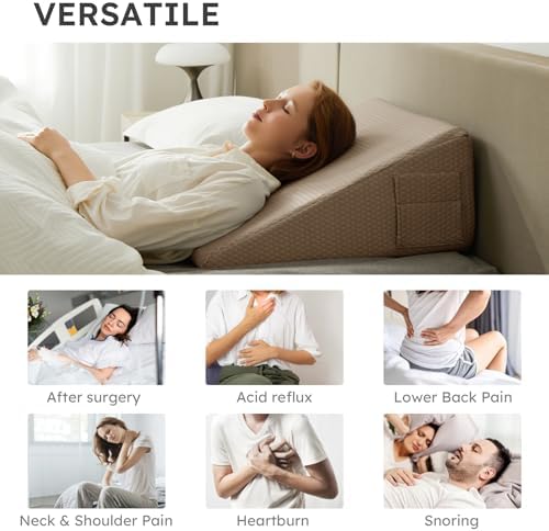 Bedluxe Wedge Pillow, 10 inch Bed Wedge Pillow - Image 4
