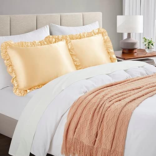 Silky Satin Ruffled Pillow Cases - Image 2