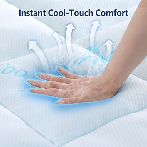 DOWNCOOL 100% Waterproof Full Mattress Topper, Viscose Derived from Bamboo - Image 4
