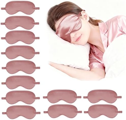 12PACK Silky Sleep Masks Satin Eye Mask Silk Eyes Cover by WJingYiJia