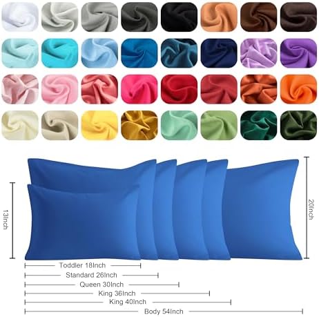 Standard Pillow Cases, 2 Pack, 20x26 in, Microfiber, Royal Blue - Image 6