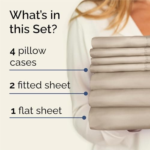 Split King 7 Piece Bed Sheet Set - Image 2