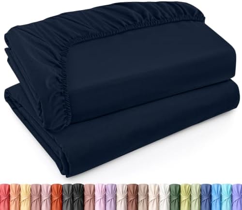 Pack of 2 King Fitted Sheet, Fits Up to 15 Inch Deep Pocket by UTOPIABEDDING