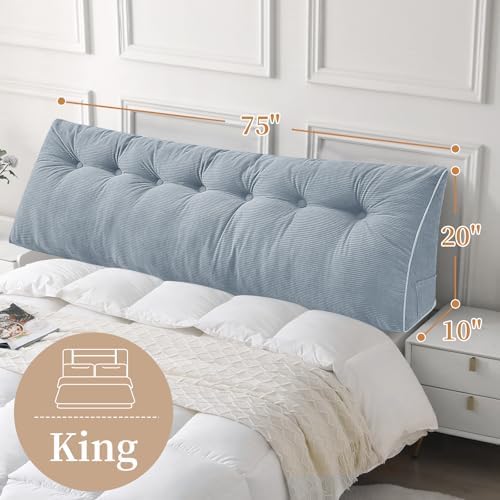 Sasttie Headboard Pillow King, Wedge Pillow Headboard - Image 2