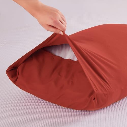 Orange Red King Size Pillow Cases Set of 2 - Image 6