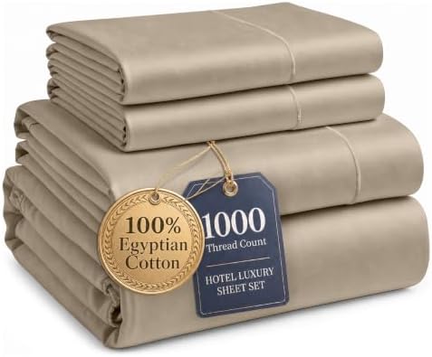 LANE LINEN Queen Deep Pocket Sheet Set 100% Egyptian Cotton Sateen by LaneLinen