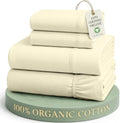 LANE LINEN Full Sheets 100% Organic Cotton 4pc Percale Cooling by LaneLinen